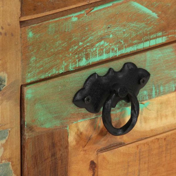 Шкаф за обувки с 4 рафта и чекмедже регенерирано дърво масив