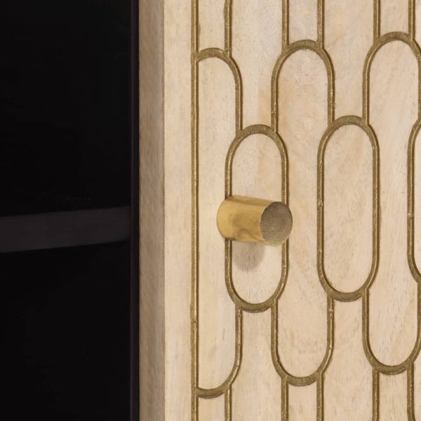 ТВ шкаф, 105x33x46 см, масивно мангово дърво