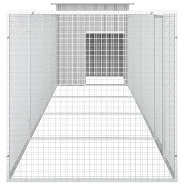 Клетка за пилета сива 500x91x100 см поцинкована стомана