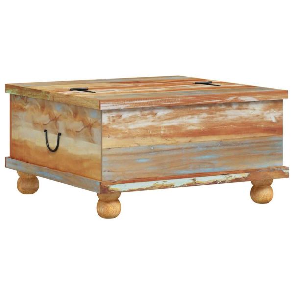 Маса за кафе регенерирано дърво 70x70x38 см