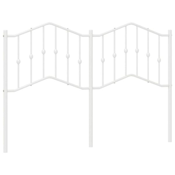 Метална резервна табла за легло, бяла, 135 см