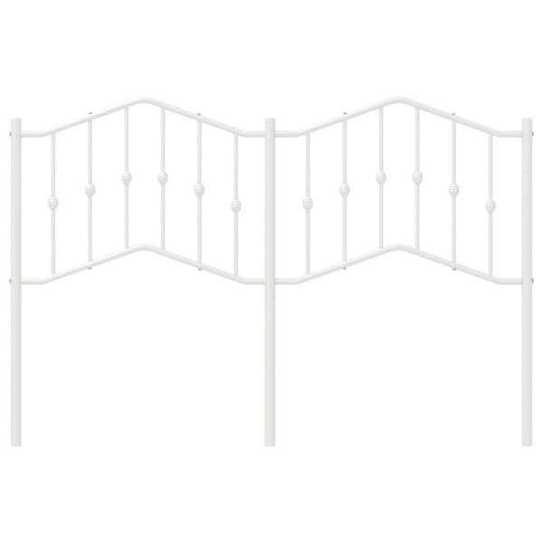 Метална резервна табла за легло, бяла, 135 см