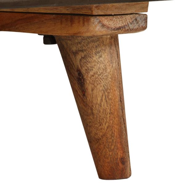 ТВ шкаф, мангово дърво масив, 140x30x45 cм