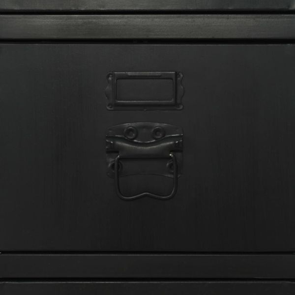 Единично бюро тип писалище, ела масив и стомана, 100x50x76 см