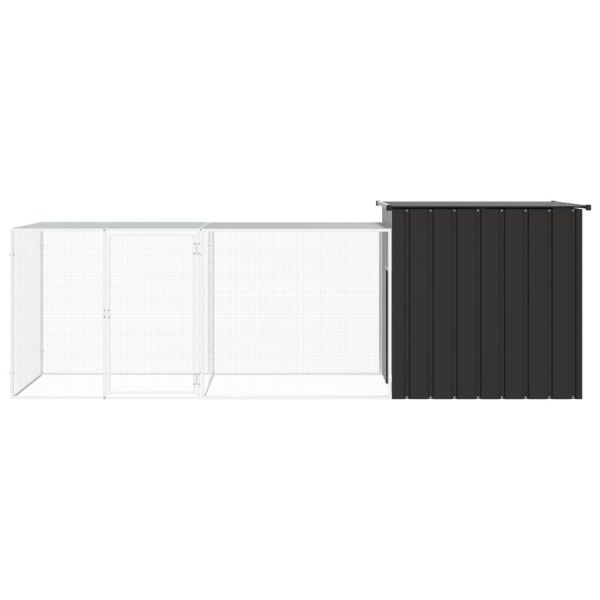 Клетка за пилета, антрацит, 300x91x100 см, поцинкована стомана