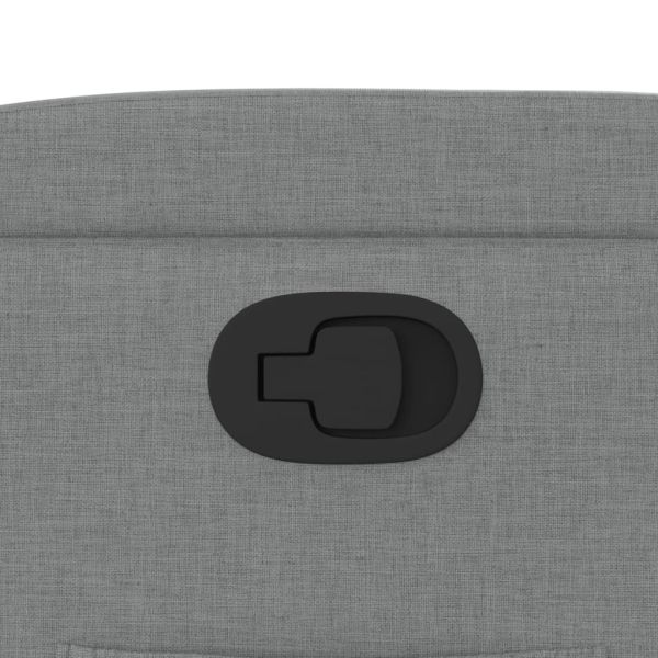 Изправящ реклайнер стол, светлосив, текстил