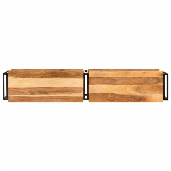 ТВ шкаф, 160x30x40 см, масивно акациево дърво