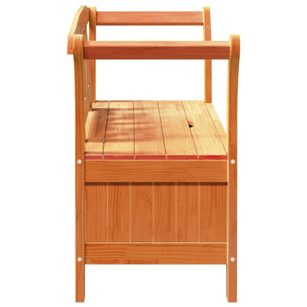 Външна пейка Кафяво 119 x 44 x 76 см Солидно борово дърво