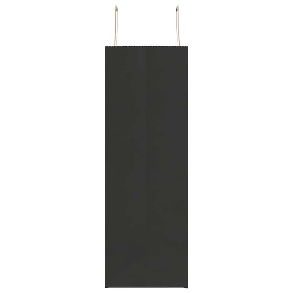 Хартиени торбички 250 бр с дръжки черни 45x17x48 см