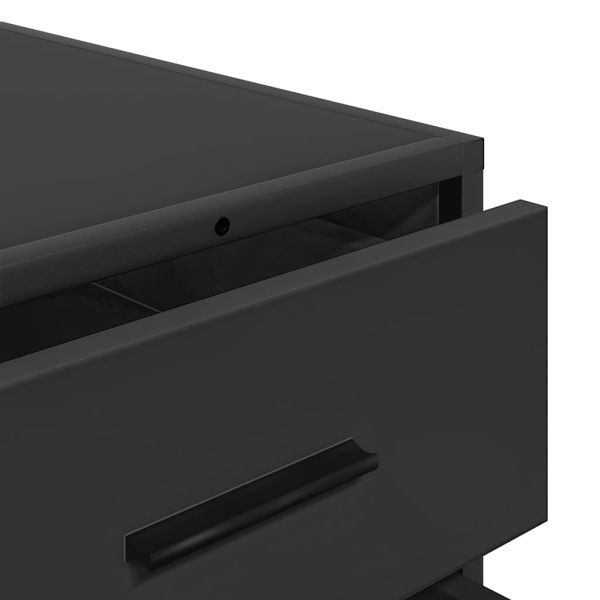 Шкаф с чекмеджета Черен 70x41x70 cm Инженерна дървесина