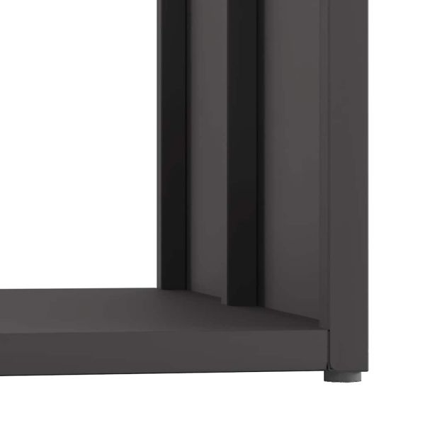 Стойка за дърва, черна, 40x40x40 см, студеновалцувана стомана