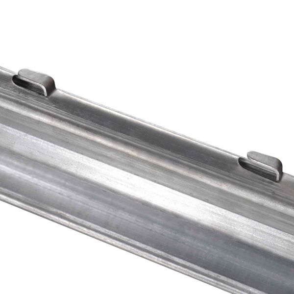 Стълб за ограда. 10 pcs Сребрист 200 cm Стомана