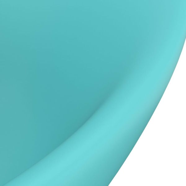 Мивка с преливник лукс овал светлозелен мат 58,5x39 см керамика