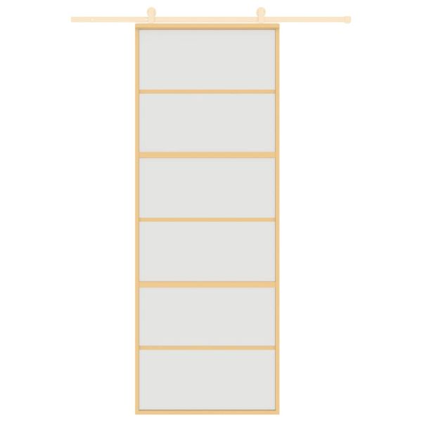 Плъзгаща се врата 76x205 см матирано ESG стъкло и алуминий