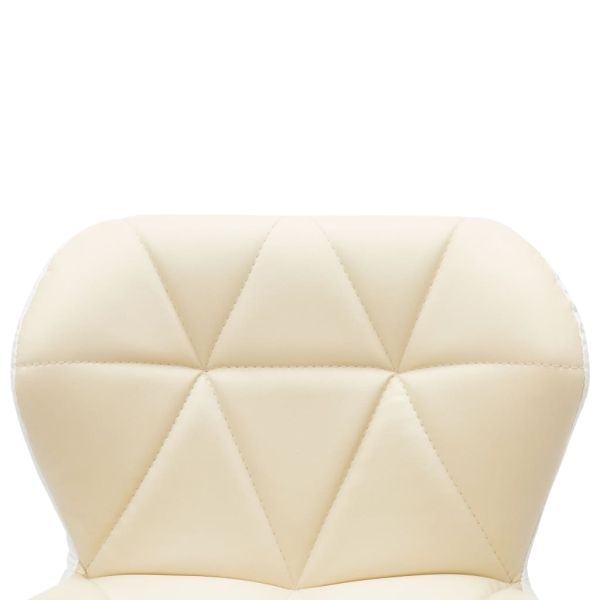 Бар табуретки, 2 бр, кремави, изкуствена кожа