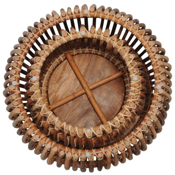 Маси за кафе, 2 бр, естествен ратан