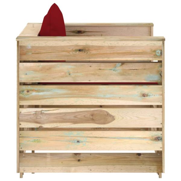 Градински комплект 2 части възглавници зелена импрегнация