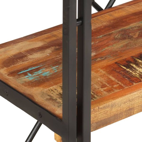 Библиотека с 3 рафта, 60x30x80 см, регенерирано дърво масив