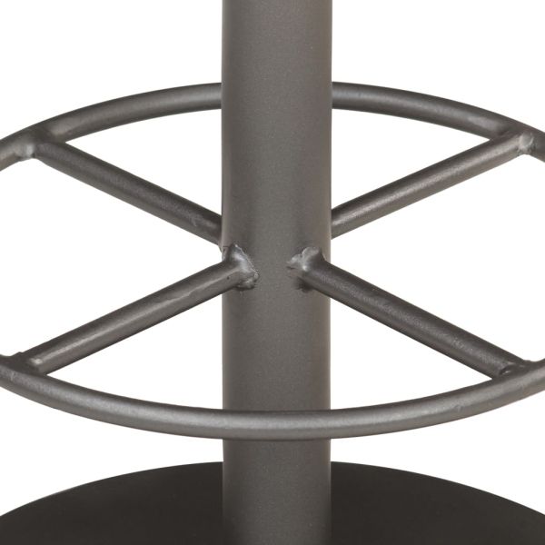 Бар табуретка, състарено кафяво, естествена кожа