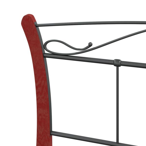 Рамка за легло, черна, метал, 120x200 cм