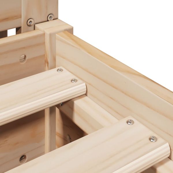 Рамка за легло без матрак, 180x200 см, масивна чамова дървесина