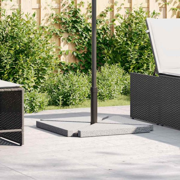 5 Piece Garden Parasol Base Set Гранит и стомана