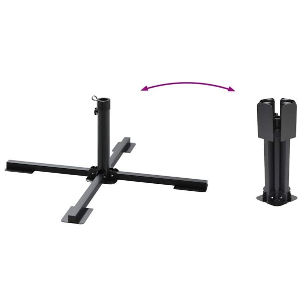 5 Piece Garden Parasol Base Set Гранит и стомана