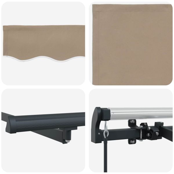 Сгъваем навес Бежово 350 x 200 cm текстил