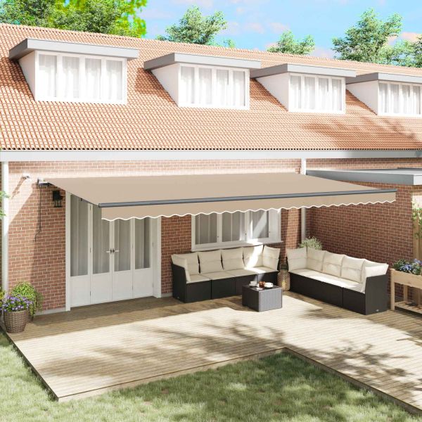 Текстил за сенник с Бежово 600 × 350 cm Полиестер