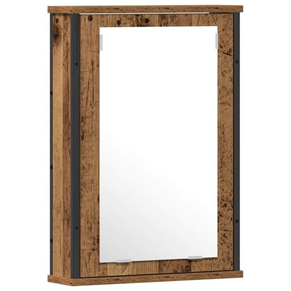 Комплект мебели за баня с рафт 2 pcs Кафяво Инженерно дърво