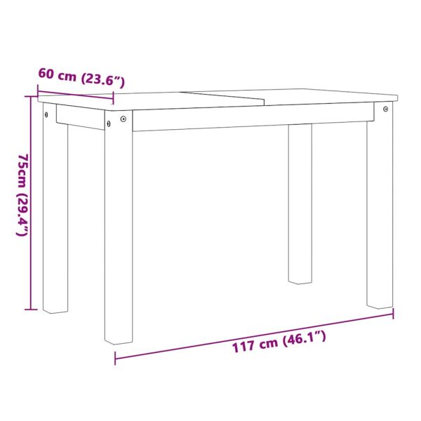 Трапезен комплект от 3 части PANAMA, бор масив