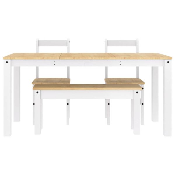 Трапезен комплект от 4 части PANAMA, Бяла бор масив