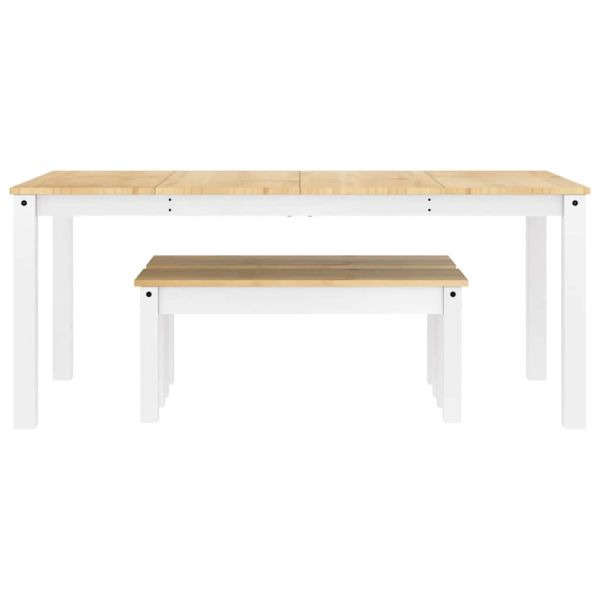 Трапезен комплект от 3 части PANAMA, Бяла бор масив