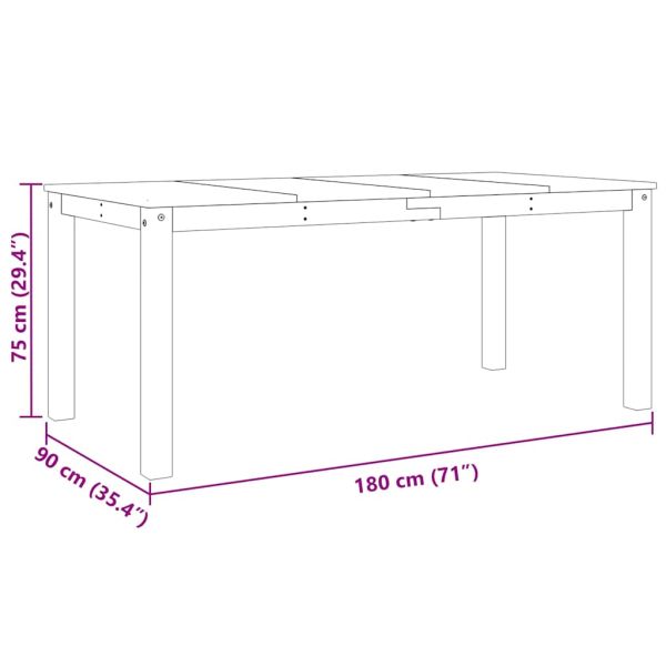 Трапезен комплект от 3 части PANAMA, Бяла бор масив