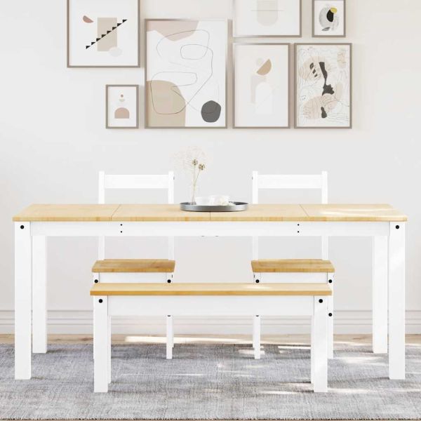 Трапезен комплект от 4 части PANAMA, Бяла бор масив