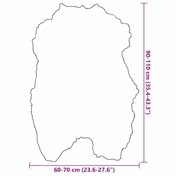Покривало за стол от исландска овча кожа черно 70x110 см