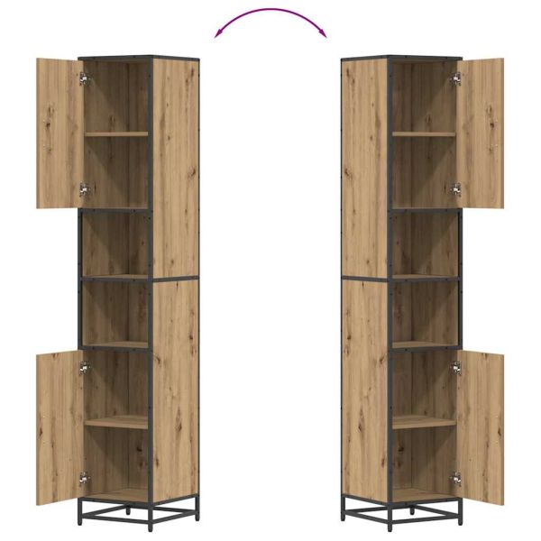 Комплект мебели за баня с рафт с врата Дъб 35 x 37,5 x 188,5 см