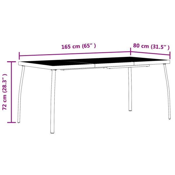 Комплект за външни мебели 5 pcs Антрацит Желязо и стомана