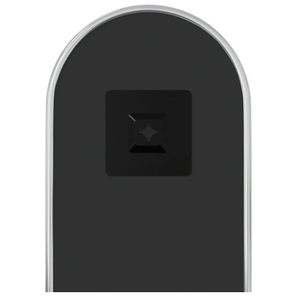 Стенно огледало, сребристо, 40x15 см, овално