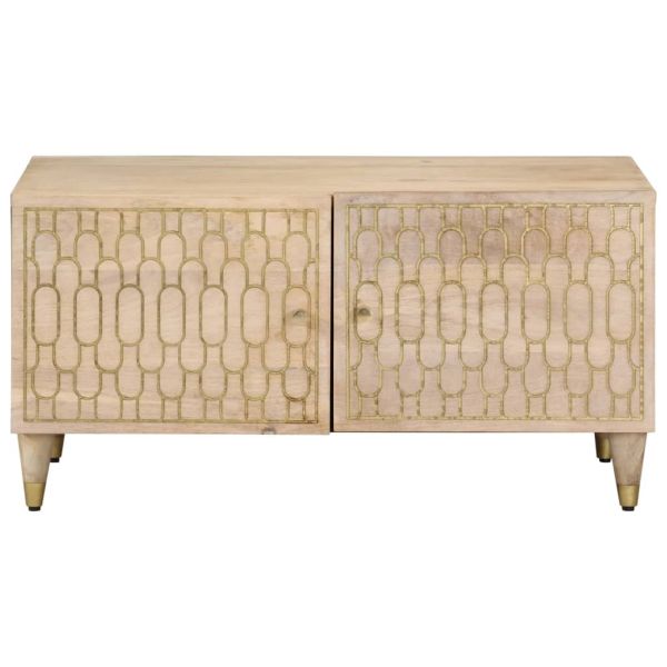 Кафе маса, 80x50x40 см, мангово дърво масив