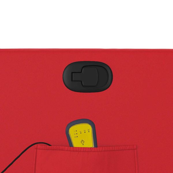 Масажен реклайнер стол, червен, изкуствена кожа