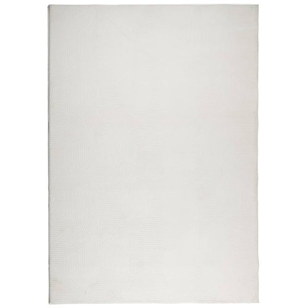 Килим IZA с къс косъм, скандинавски вид, кремав, 120x170 см