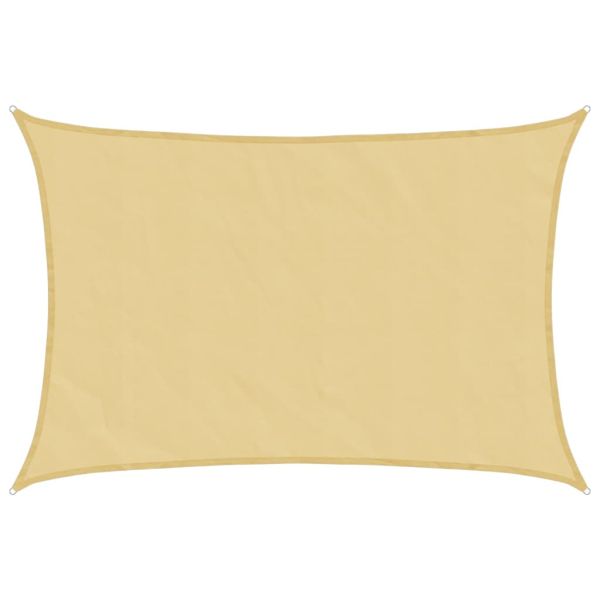 Слънцезащитно платно пясъчно 6x4 м 100% полиестер Оксфорд