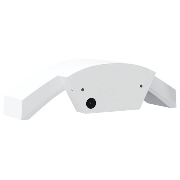 Външна LED стенна лампа със сензор, бял, лят алуминий