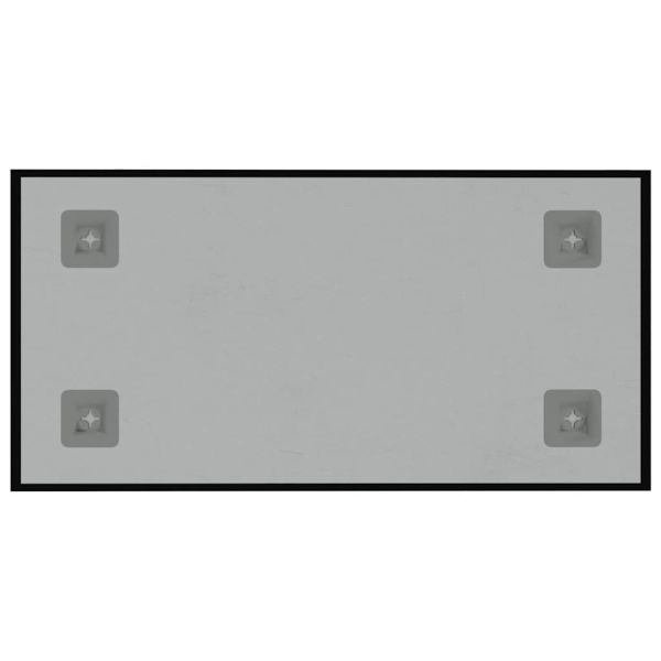 Магнитна дъска за стена, черна, 40x20 см, закалено стъкло