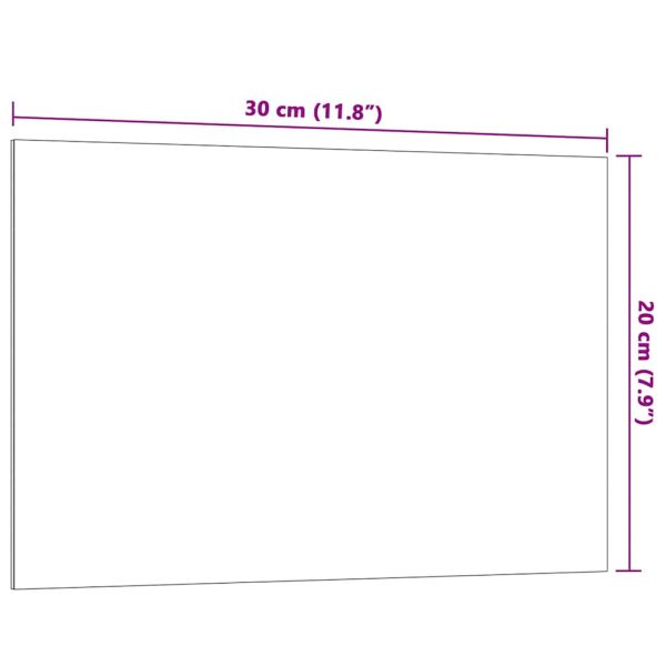 Магнитна дъска за стена, бяла, 30x20 см, закалено стъкло