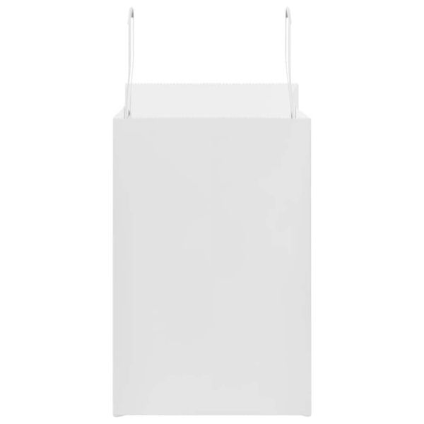 Хартиени торбички 50 бр с дръжки бели 26x17x25 см