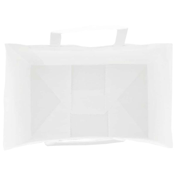 Хартиени торбички 50 бр с дръжки бели 26x17x25 см