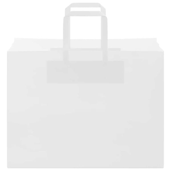 Хартиени торбички 250 бр с дръжки бели 32x17x25 см
