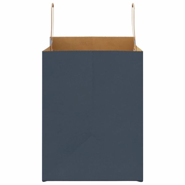 Хартиени торбички 250 бр с дръжки сини 32x22x28 см